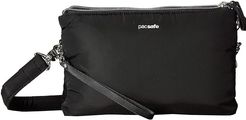 Stylesafe Anti-Theft Double Zip Crossbody (Black) Handbags