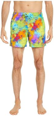 Moorise Party Swim Trunks (Blue Batik) Men's Swimwear