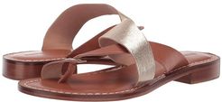 Tia Sandal (Distressed Platinum/Luggage) Women's Sandals