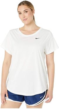 Dry Legend Crew Tee (Sizes 1X-3X) (White/Black) Women's T Shirt