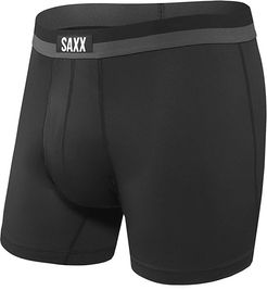 Sport Mesh Boxer Brief Fly (Black) Men's Underwear