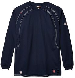 FR Work Crew T-Shirt (Navy) Men's Clothing