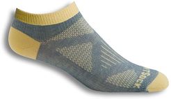 Specific Coolmesh II Lo Quarter (Grey/Custard) Women's Crew Cut Socks Shoes