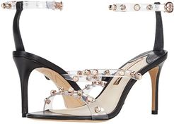 Rosalind Gem Mid Sandal (Black/Pearl) Women's Shoes