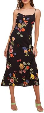 Charisma Dress (Black Mixed Fruit Print) Women's Dress