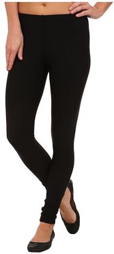 Fleece-Lined Matte Spandex Legging (Black) Women's Clothing