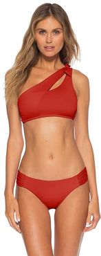 Color Code Sadie Asymmetrical Top (Adobe) Women's Swimwear