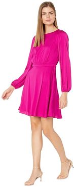 Elma Stretch Silk Dress (Magenta) Women's Dress