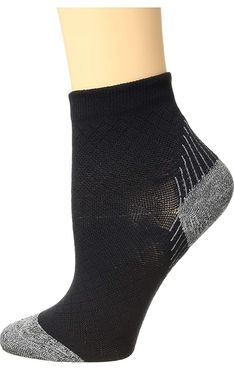 Plantar Fasciitis Relief Ultra Light Quarter (Black) Quarter Length Socks Shoes