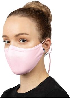 Soft Stretch Face Mask w/ Moldable Nose Pad and Lanyard 3-Pack (Pink) Scarves