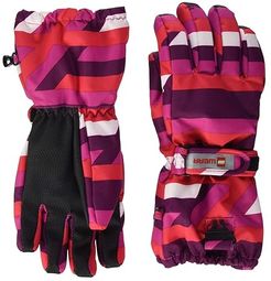 Snow Gloves with Anti-Slip Grip Membrane (Little Kids/Big Kids) (Dark Pink) Over-Mits Gloves
