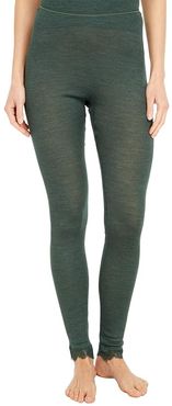 Woolen Lace Leggings (Green Marble) Women's Casual Pants