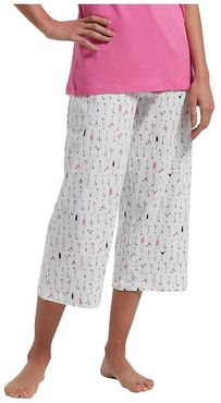 Dwink Dwink Capris PJ Pants (White) Women's Pajama