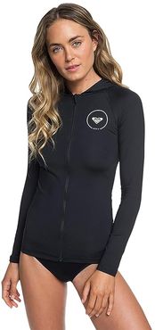 Essentials Hoodie Lycra Rashguard (Anthracite) Women's Swimwear