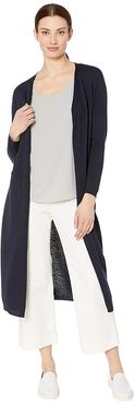 Long Sleeve Long Sweater Cardigan (Ink) Women's Clothing