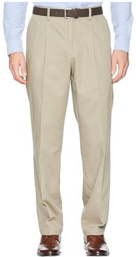Classic Fit Signature Khaki Lux Cotton Stretch Pants D3 - Pleated (Timber Wolf) Men's Casual Pants