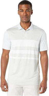 Dry Vapor Polo Stripe (Pure Platinum/White/Pure Platinum) Men's Clothing