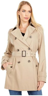 Double Breasted Trench (Sand) Women's Coat