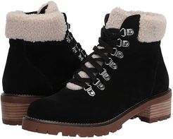 Melissa Waterproof Lace-Up Boot (Black Suede) Women's Shoes