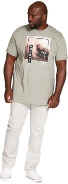 Big Tall Visionary Longline Scoop Tee (Sage) Men's Clothing