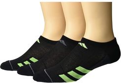 Superlite Stripe II No Show Socks 3-Pack (Black/Night Grey/Solar Green/Signal Green/Onix) Men's Crew Cut Socks Shoes