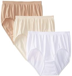 Comfort Revolution Seamless Briefs 3-Pair (Beige/Nude/White) Women's Underwear