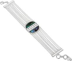 Abalone Pave Link Bracelet (Silver) Bracelet