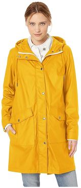 Rubberized PU Fishtail Rain Parka (Yellow) Women's Coat