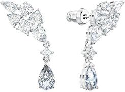 Tennis Deluxe Cluster Mixed Pierced Earrings (Silver) Earring