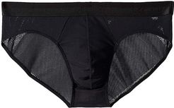 Mesh Briefs (Black) Men's Underwear