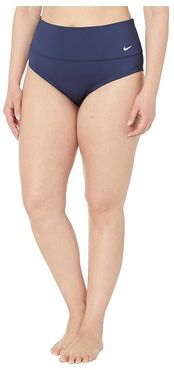 Plus Size Essential High-Waist Bottoms (Midnight Navy) Women's Swimwear