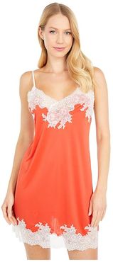 Enchant Lace Trim Chemise (Red Lava) Women's Pajama