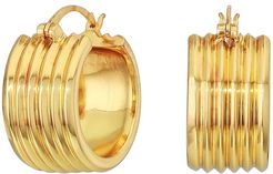 Metal Huggie Earrings (12K Soft Polish Gold) Earring