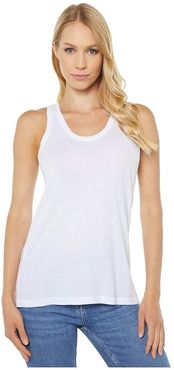 Swing Tank Top in Lightweight Cotton Jersey (White) Women's Clothing