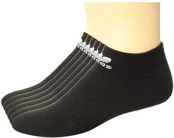 Originals Trefoil No Show Sock 6-Pack (Black/White 2) Men's No Show Socks Shoes