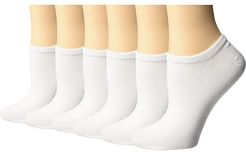 Supersoft No Show Liner Socks 6-Pair Pack (White) Women's No Show Socks Shoes