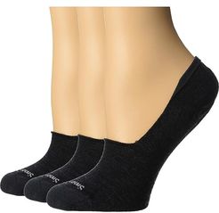 Hide and Seek No Show 3-Pair Pack (Charcoal) Women's No Show Socks Shoes