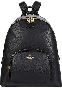 Polished Pebble Leather Carrie Backpack (B4/Black) Backpack Bags