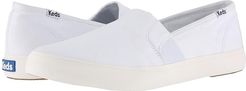 Clipper Washed Solids (White) Women's Slip on  Shoes