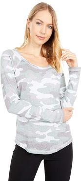 Camo Burnout Thermal (Grey Camo) Women's Clothing