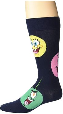 SpongeBob Circle of Friends Sock (Dark Blue) Men's Crew Cut Socks Shoes