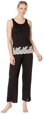 Luxe Shangri-La PJ Set (Black) Women's Pajama Sets