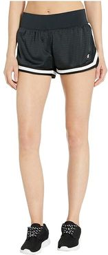 Mesh Notch Shorts (Black) Women's Shorts