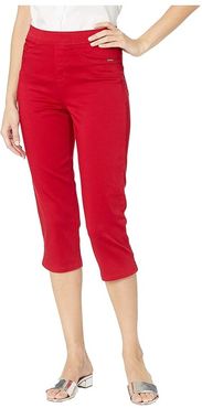 D-Lux Denim Pull-On Capris in Red (Red) Women's Jeans