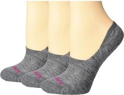 Cushioned Hide and Seek No Show 3-Pair Pack (Medium Gray) Women's No Show Socks Shoes