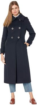 Elodie Wool Coat (Navy) Women's Clothing