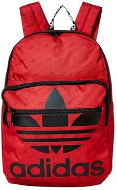 Originals Trefoil Pocket Backpack (Scarlet Monogram/Black) Backpack Bags