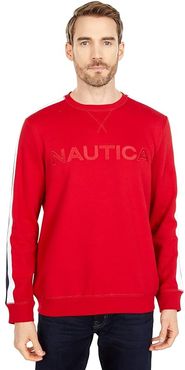 Logo Fleece Sweatshirt (Red) Men's Sweatshirt