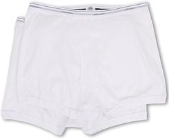 Big Man Cotton Boxer Brief 2-Pack (White) Men's Underwear