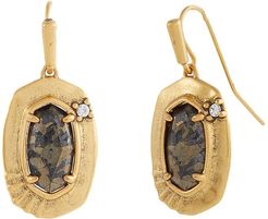 Anna Small Drop Earrings (Vintage Gold Black Pyrite) Earring
